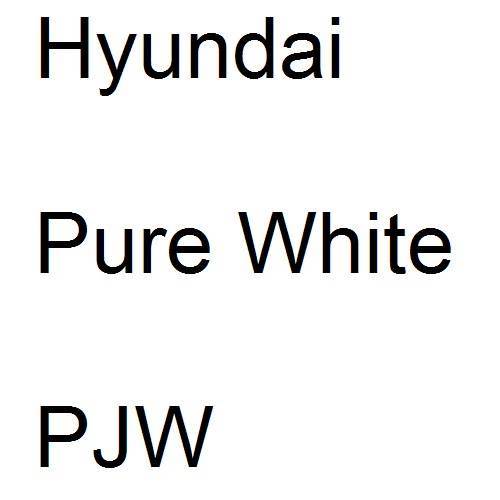 Hyundai, Pure White, PJW.